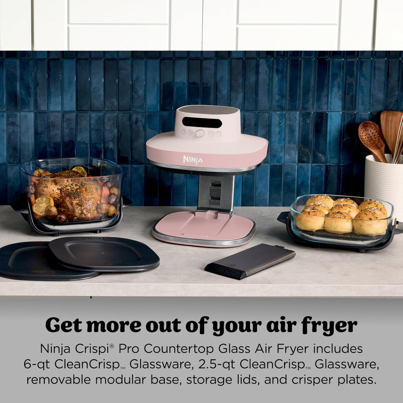 Ninja – Crispi Pro AS101CRS Glass Air Fryer – Rose Quartz – product image 2