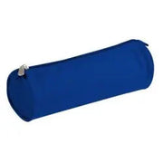 Round Pencil Case 600 Deniers Polyester Blue (2.75x8.7in)