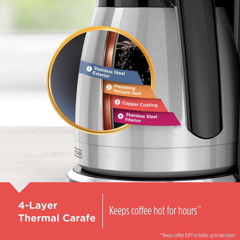 BLACK+DECKER - CM2046SC - 12-Cup Thermal Programmable Coffee Maker
