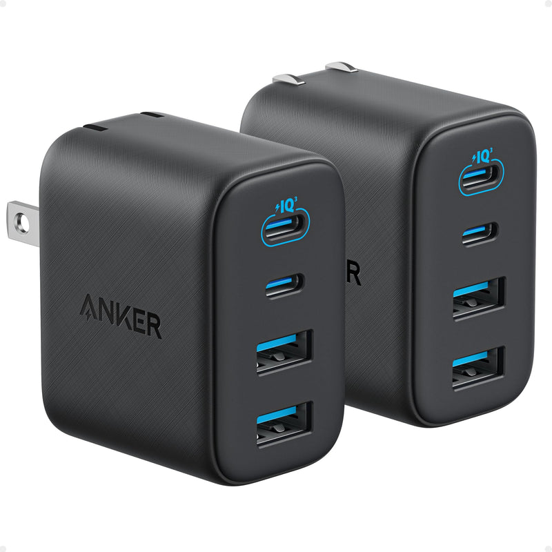 Anker - Zolo (A121E) - 50W 4-Port Wall Charger - 2-Pack - Black