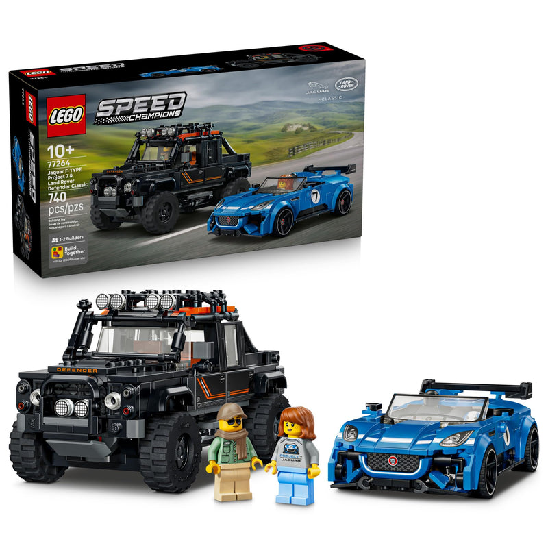 LEGO - 77264 - SPEED CHAMPIONS - Jaguar Project 7 & Land Rover Defender - 740pcs - F26