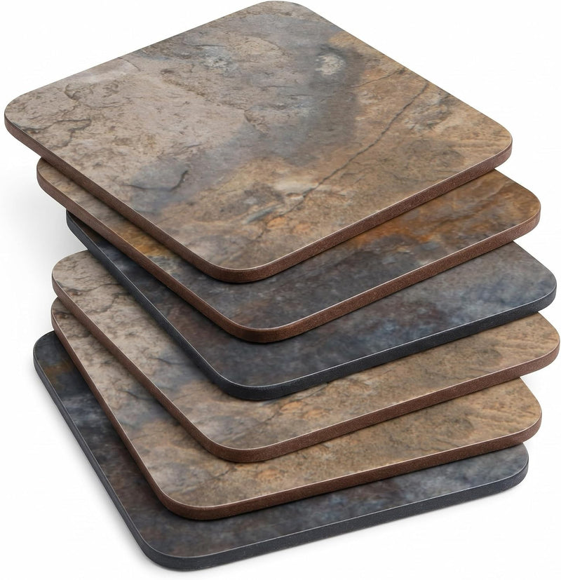 Pimpernel - Earth Slate Coasters (Set of 6)