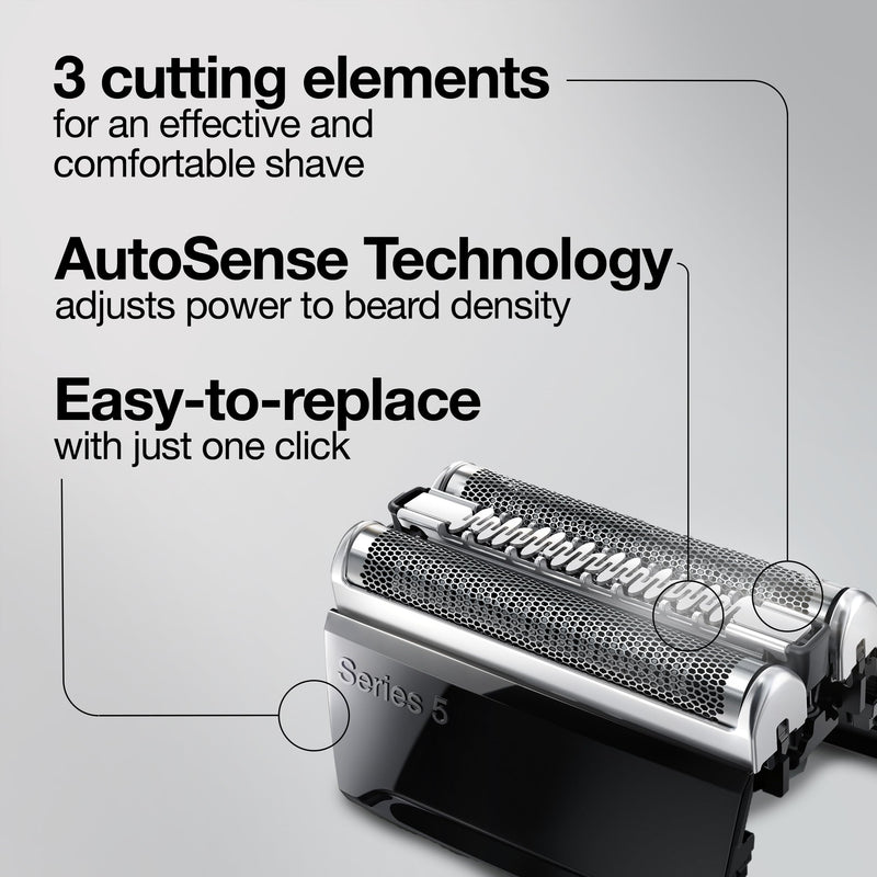 Braun Series 5 52S Replacement Shaver Head, Silver