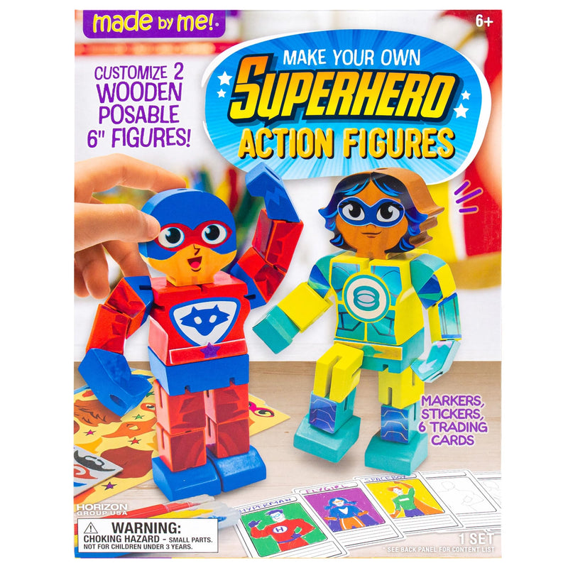 Made By Me Superhero Action Figures kit packaging