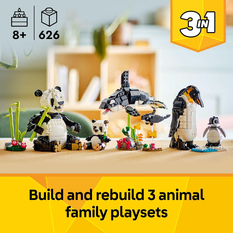 LEGO Creator 3 in 1 Wild Animals Panda Family 31165