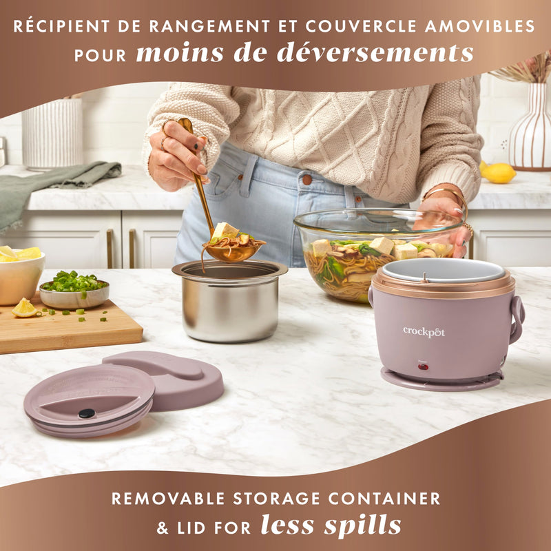Crock-Pot Lunch Crock 2180801 20 oz Food Warmer, Blush Pink