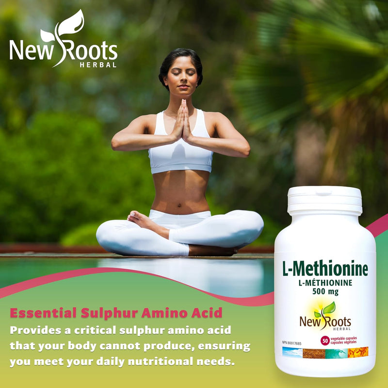 New Roots Herbal - L-Methionine 500MG 50 Capsules