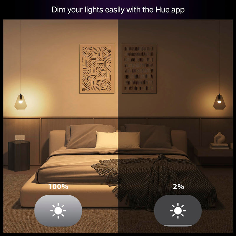 Philips Hue Essential A19 Color Smart Bulbs 592592, 4 Pack