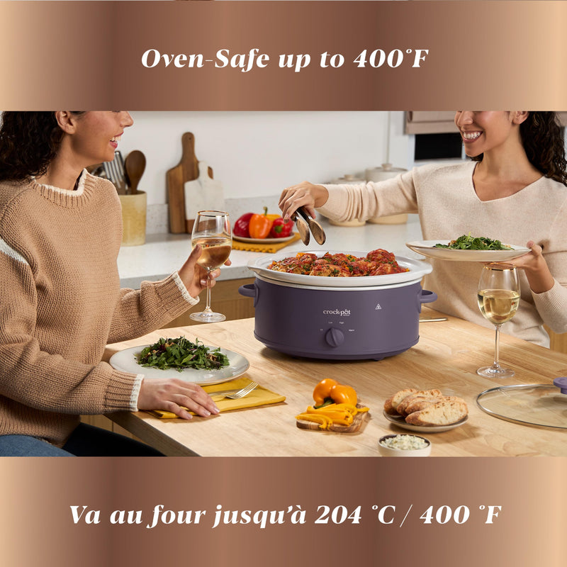 Crock-Pot Design Series 2218656 7 qt Slow Cooker, Purple Potato