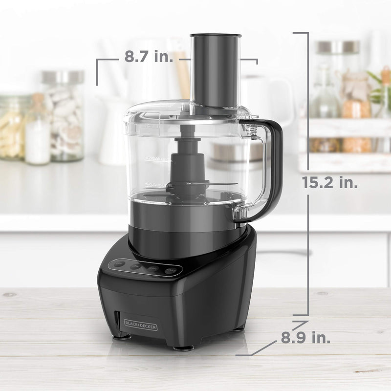 BLACK+DECKER - FP4200BC - 3-in-1 Easy Assembly 8-Cup Food Processor