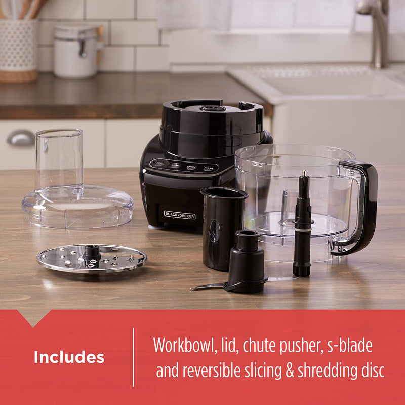 BLACK+DECKER - FP4200BC - 3-in-1 Easy Assembly 8-Cup Food Processor