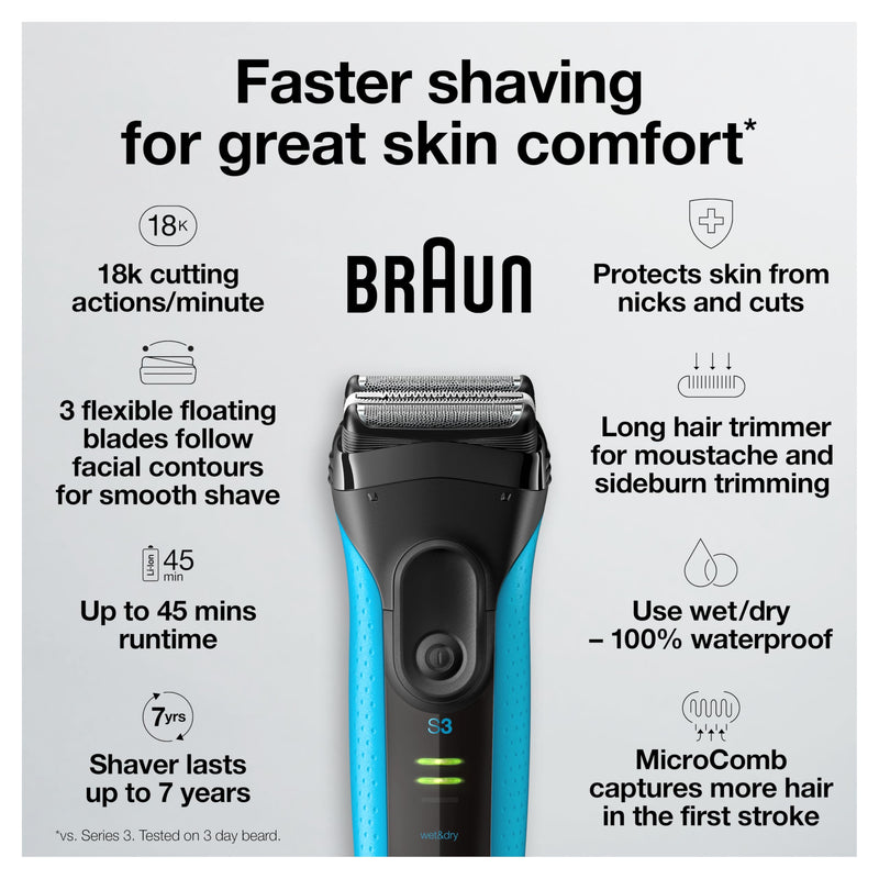 Braun Series 3 ProSkin 3040s Wet & Dry Foil Shaver