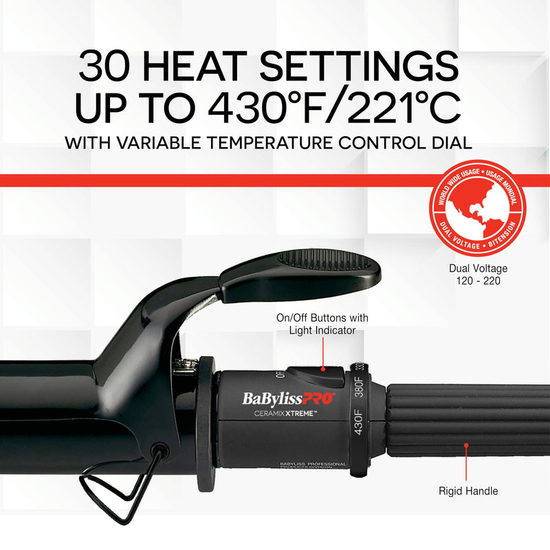 BaBylissPRO - Ceramix Xtreme Curling Iron (BABC150SNC) - 1.5 in