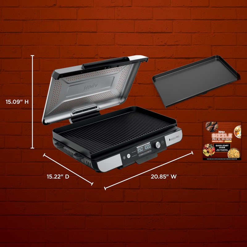 Ninja Sizzle Pro XL Indoor Griddle & Grill GX101C, 20 in.