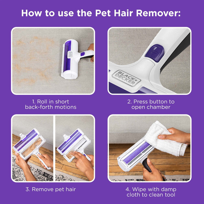 BLACK+DECKER - HMSCT0001 - Reusable Pet Hair Remover