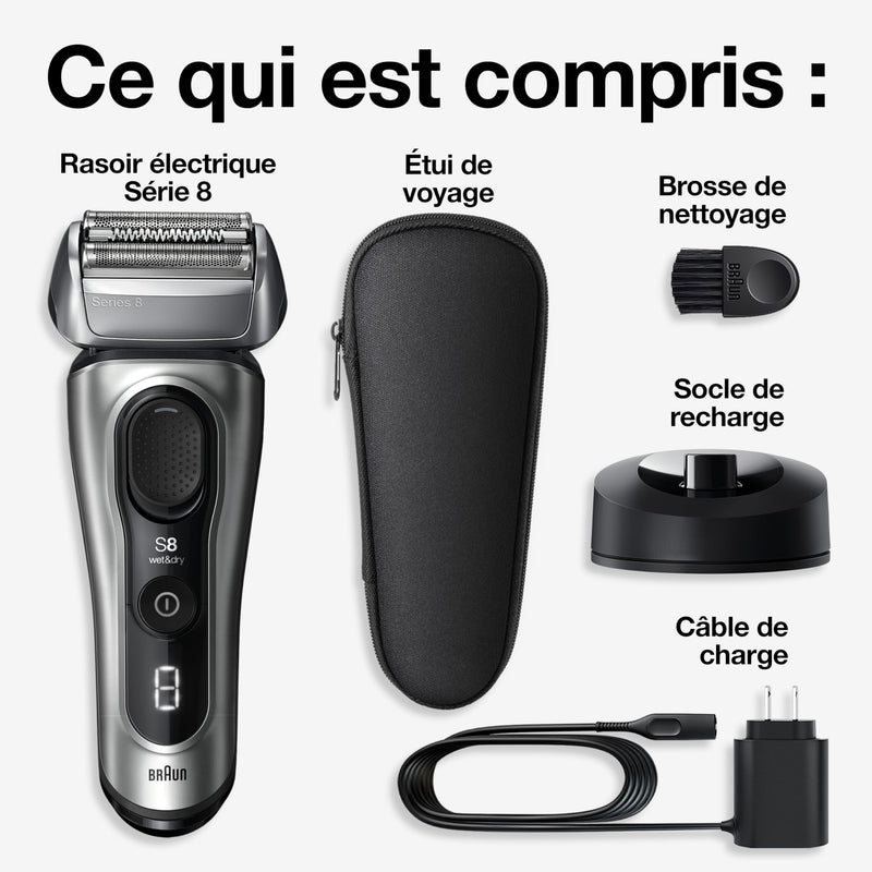 Braun Series 8 8517s Wet & Dry Foil Shaver, Silver