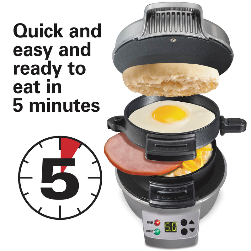 Hamilton Beach 25478RC Breakfast Sandwich Maker, Silver