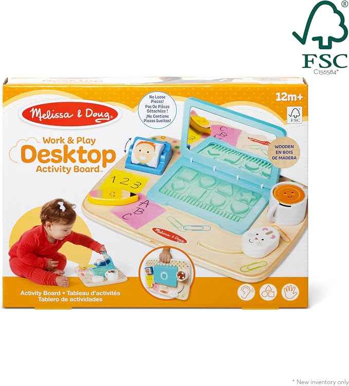 Melissa & Doug - Wooden Work & Play Desktop Activity Board