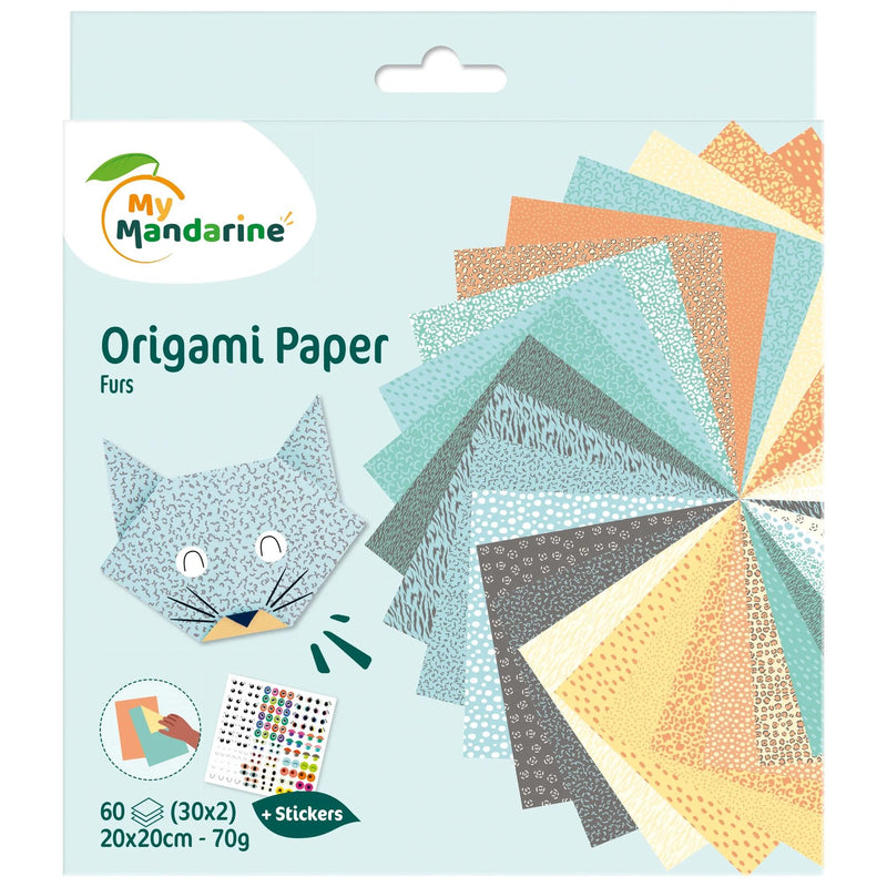 Avenue Mandarine - Origami Kit Furs  60 Sheets 20X20