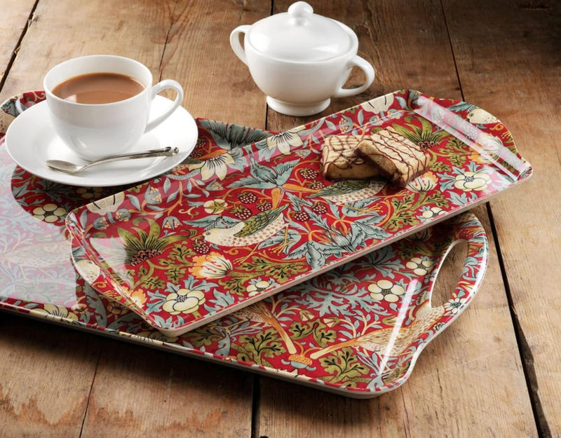 Pimpernel - Strawberry Thief Red - Sandwich Tray 15.1 X6.5"