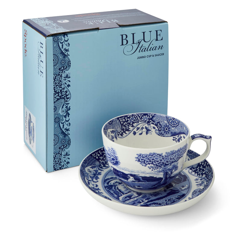 Spode - Blue Italian - Jumbo Cup & Saucer | 20 oz / 591 mL