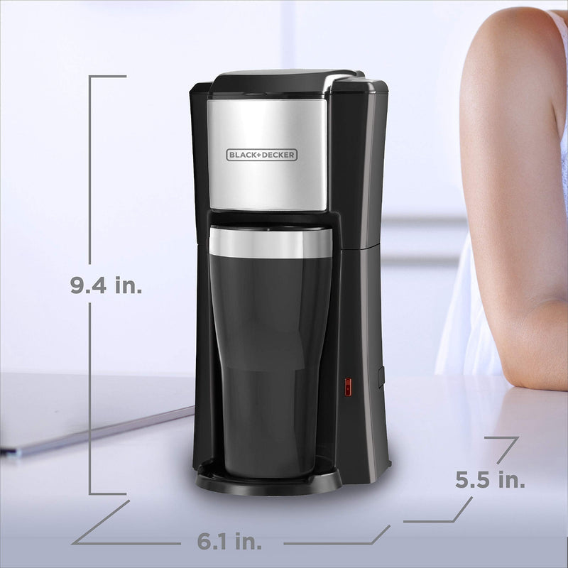 BLACK+DECKER - CM618C - Single-Serve Coffee Maker with Travel Mug | 16 oz / 473 mL