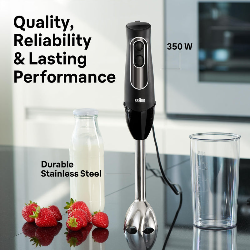 Braun MultiQuick 5 MQ505 Immersion Blender with Whisk and Beaker