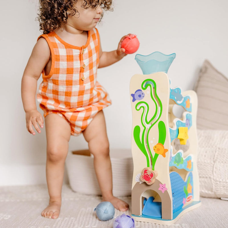 Melissa & Doug - Rollables Wooden Ocean Slide