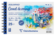 Clairefontaine Aquapad Watercolour Travel Notebook – 5.5 × 8.7 in, 25 sheets