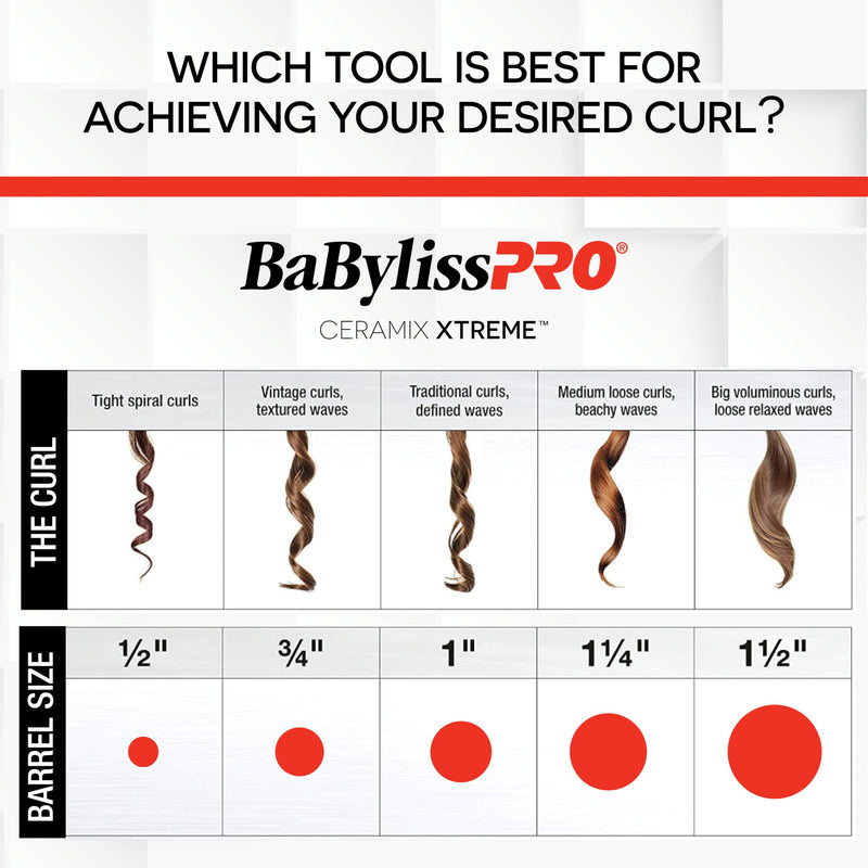 BaBylissPRO - Ceramix Xtreme Curling Iron (BABC100SNC) - 1 in
