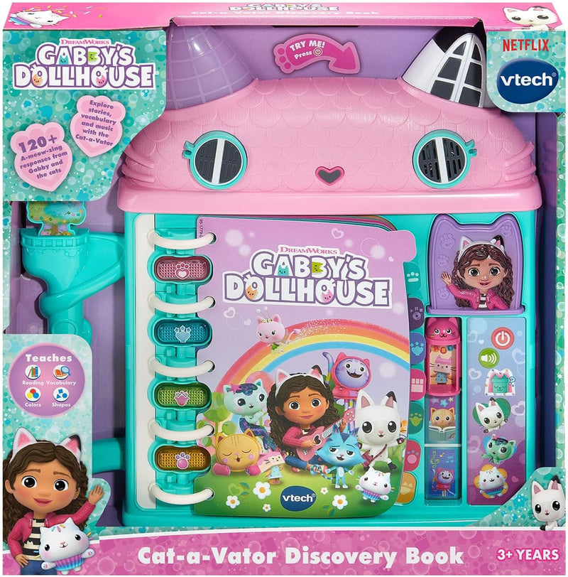 Vtech - Gabby's Dollhouse Cat-a-Vator Discovery Book (English Version)