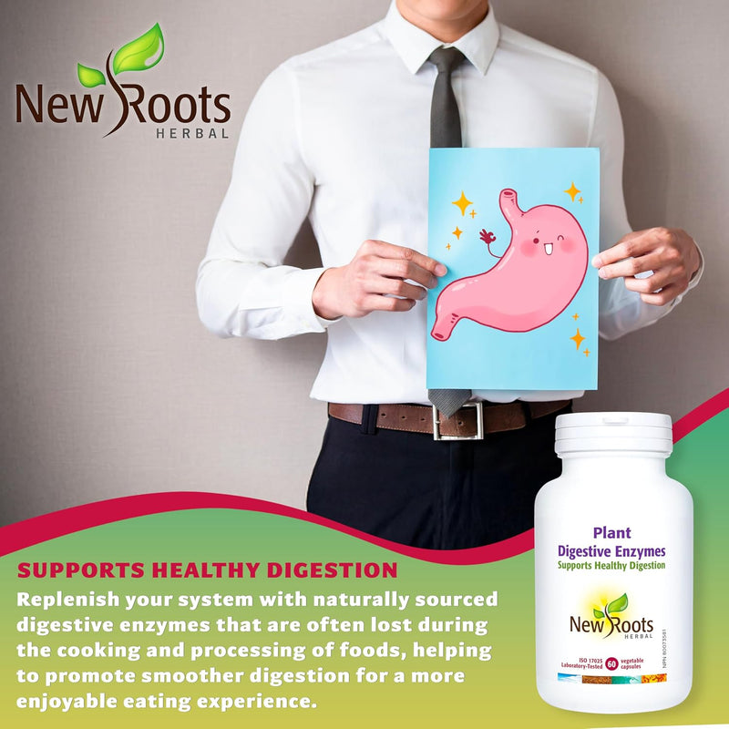 New Roots Herbal - Plant Digestive Enzymes - 60 Capsules