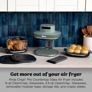 Ninja – Crispi Pro AS101CDG Glass Air Fryer – Ash Grey – product image 2