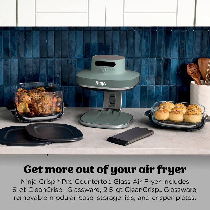 Ninja – Crispi Pro AS101CDG Glass Air Fryer – Ash Grey – product image 2
