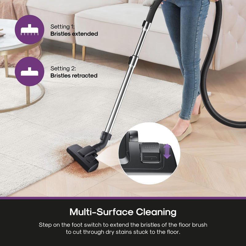 Eureka - NEN121WH - Bagless Canister Vacuum - White