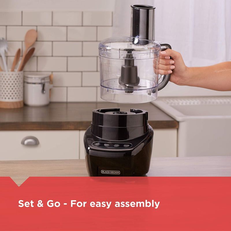 BLACK+DECKER - FP4200BC - 3-in-1 Easy Assembly 8-Cup Food Processor