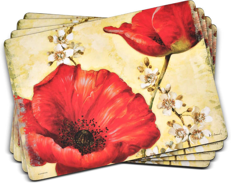 Pimpernel - Poppy De Villeneuve 16x12 Mat (Set of 4)