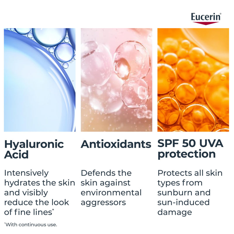 Eucerin Complete Hydration Ultra-Light Face Sunscreen SPF 50, 50 mL