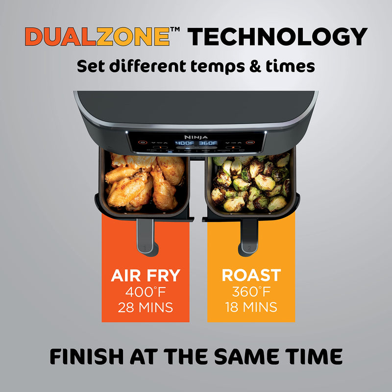 Ninja Foodi DualZone Air Fryer DZ201C, 8 qt.