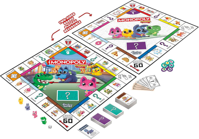 Hasbro - MONOPOLY JUNIOR - 2 JEUX en 1 ( Bilingue ) ( rafraîchir )