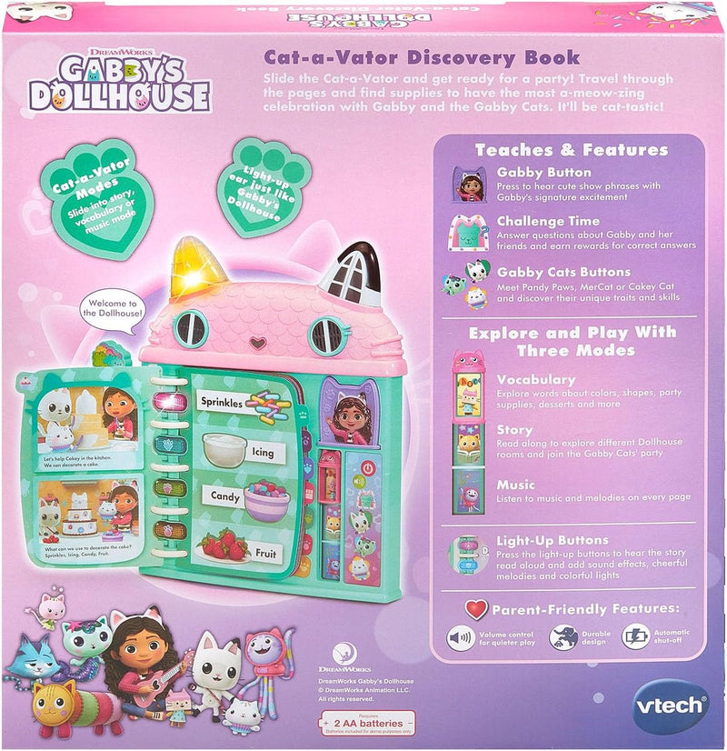 Vtech - Gabby's Dollhouse Cat-a-Vator Discovery Book (English Version)