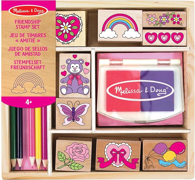 Melissa & Doug - Wooden Stamp Set - Friendship