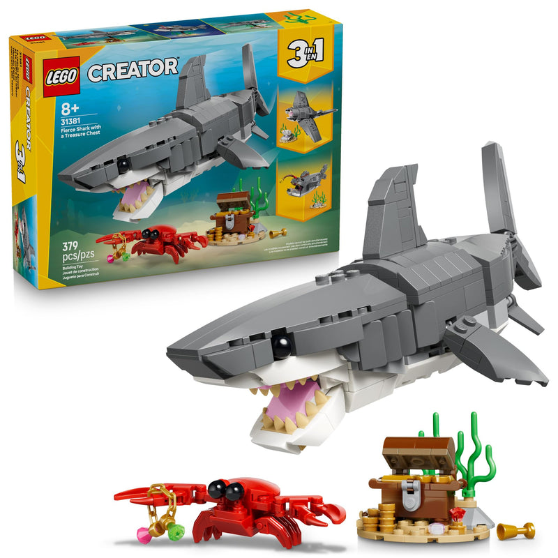 LEGO Creator 3in1 Fierce Shark with a Treasure Chest 31381