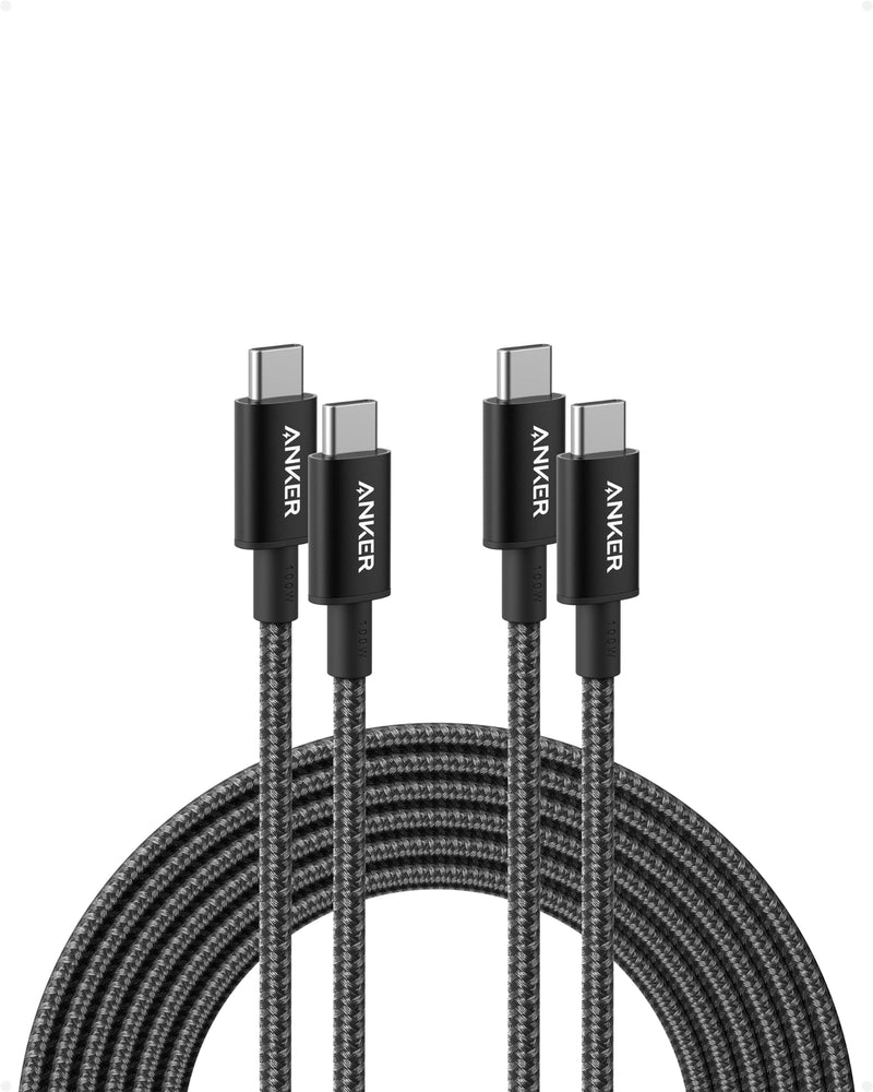 Anker - A8758 - 100W USB-C to USB-C Cable - 2-Pack | 10 ft / 3 m