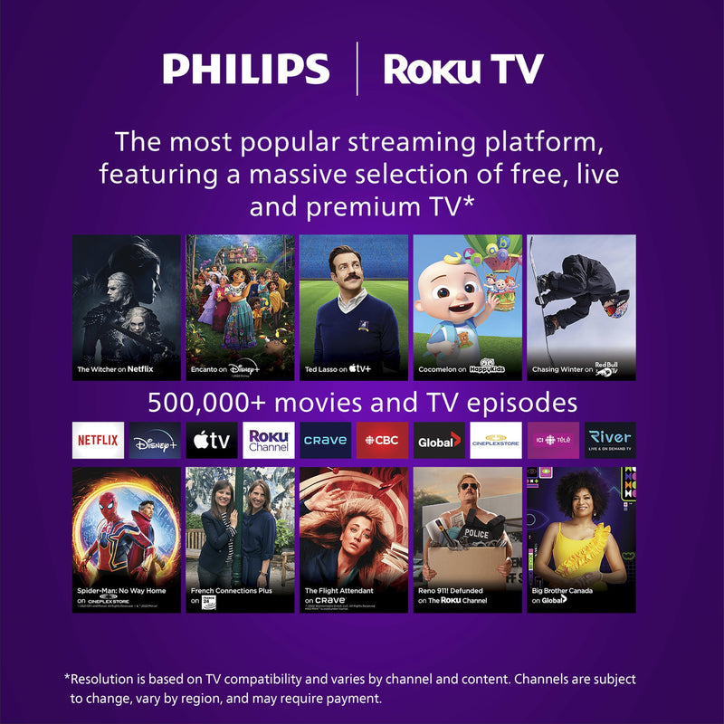 Philips - 7600 Series 32PQF7666/F6 HD QLED Roku TV | 32 in / 81 cm