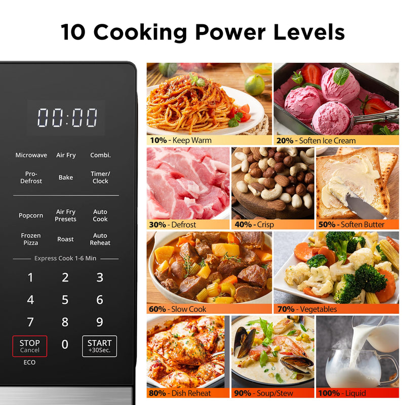 BLACK+DECKER - ES9P032NA-CA - 5-in-1 Microwave Air Fryer | 0.9 cu ft / 25.5 L