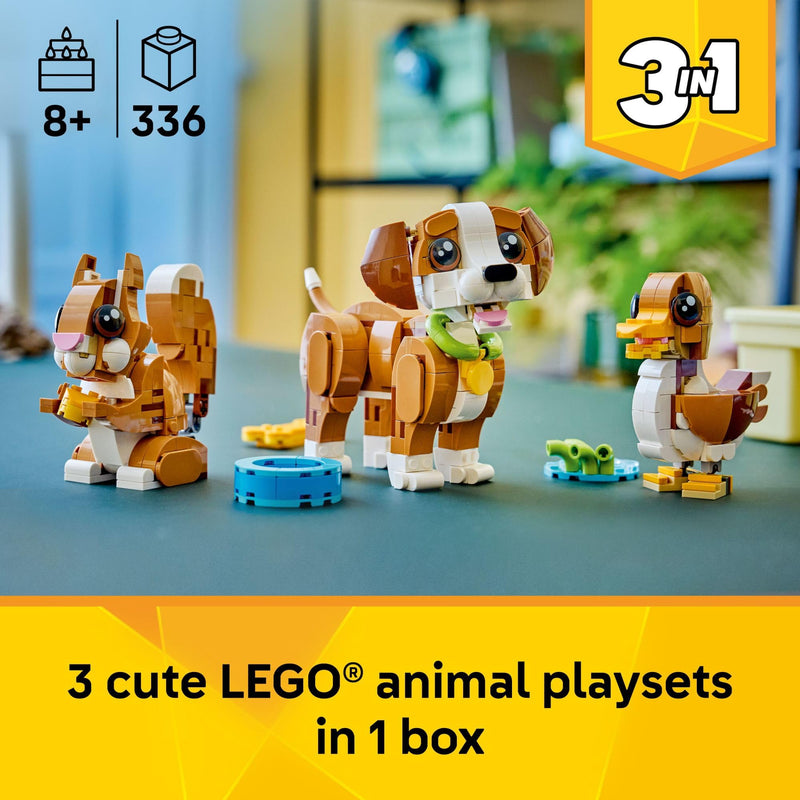LEGO Creator 3 in 1 Cute Animals: Playful Puppy Dog 31382