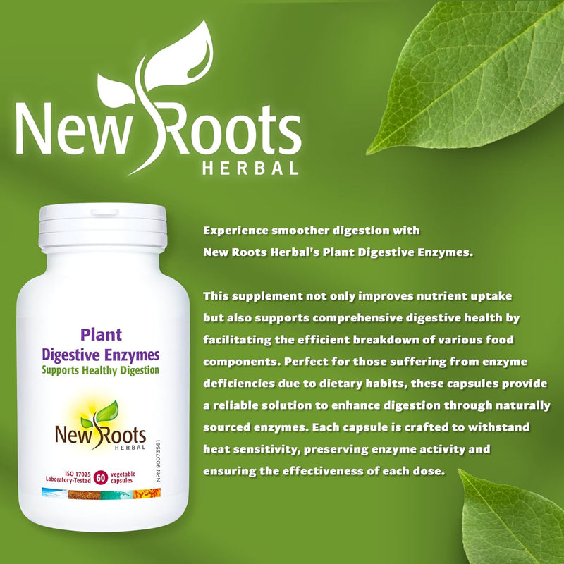 New Roots Herbal - Plant Digestive Enzymes - 60 Capsules