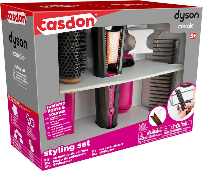 Casdon - Dyson Corrale Styling Set | Safe Toy Straighteners for Children Aged 3 Years & Up