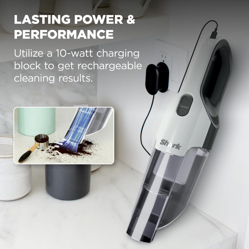 Shark Cyclone Pet Handheld Vacuum AA701, Pearl White